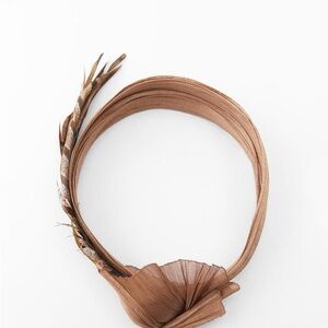 Zara Brown feathered Hair Accessory